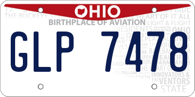 OH license plate GLP7478