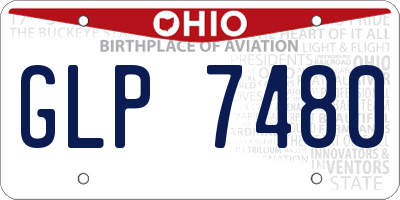 OH license plate GLP7480