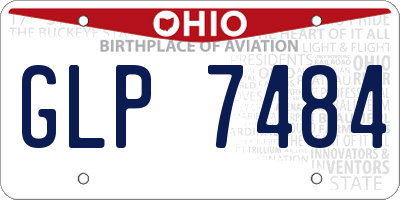 OH license plate GLP7484