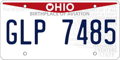 OH license plate GLP7485