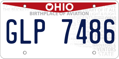 OH license plate GLP7486