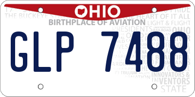 OH license plate GLP7488