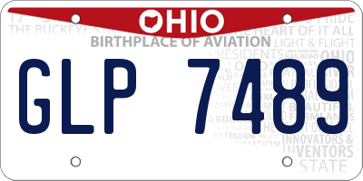 OH license plate GLP7489