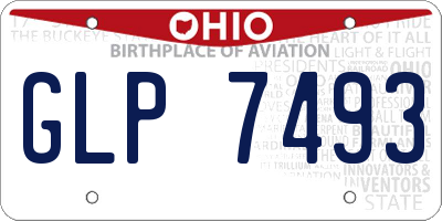 OH license plate GLP7493