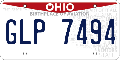 OH license plate GLP7494