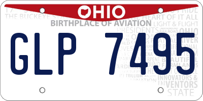 OH license plate GLP7495