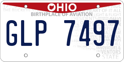 OH license plate GLP7497