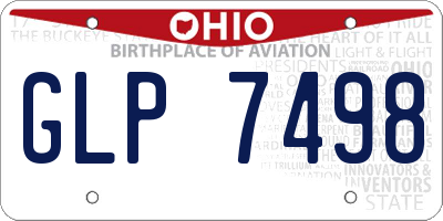 OH license plate GLP7498