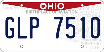 OH license plate GLP7510