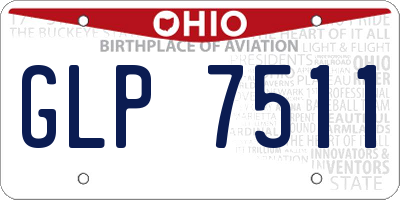 OH license plate GLP7511