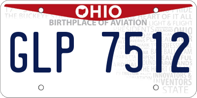 OH license plate GLP7512