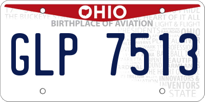 OH license plate GLP7513