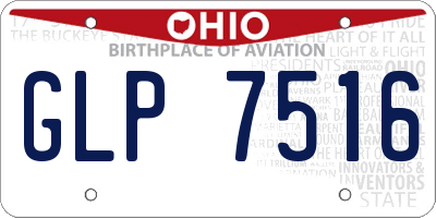 OH license plate GLP7516