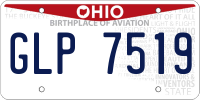 OH license plate GLP7519