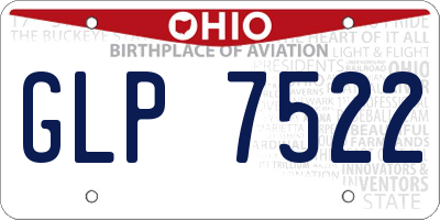 OH license plate GLP7522