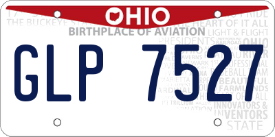 OH license plate GLP7527