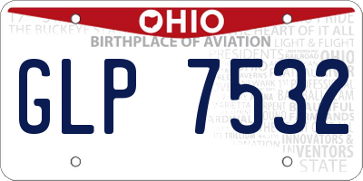 OH license plate GLP7532