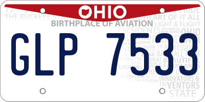 OH license plate GLP7533