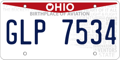 OH license plate GLP7534