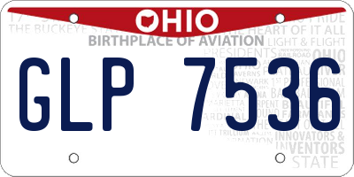 OH license plate GLP7536