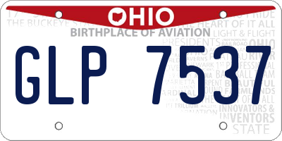 OH license plate GLP7537
