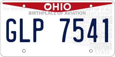 OH license plate GLP7541