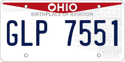 OH license plate GLP7551
