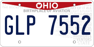 OH license plate GLP7552