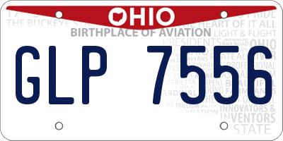 OH license plate GLP7556