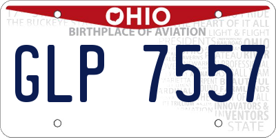OH license plate GLP7557
