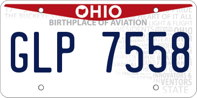 OH license plate GLP7558