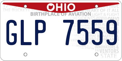 OH license plate GLP7559