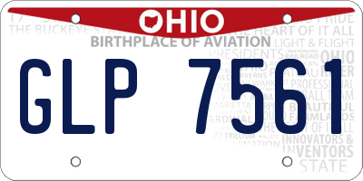 OH license plate GLP7561