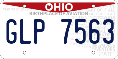OH license plate GLP7563