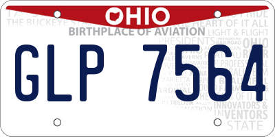 OH license plate GLP7564