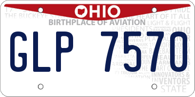 OH license plate GLP7570