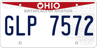 OH license plate GLP7572