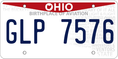 OH license plate GLP7576