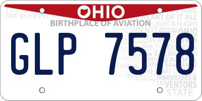 OH license plate GLP7578