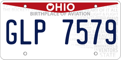 OH license plate GLP7579