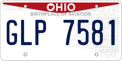 OH license plate GLP7581