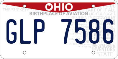 OH license plate GLP7586