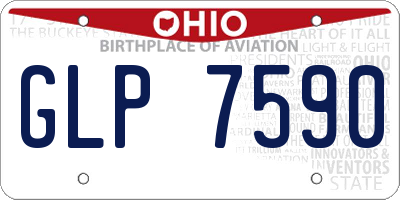 OH license plate GLP7590