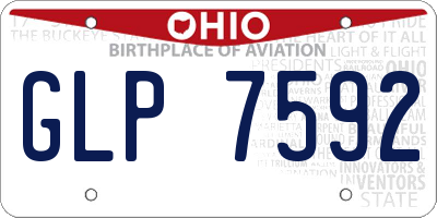 OH license plate GLP7592