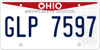 OH license plate GLP7597