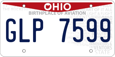 OH license plate GLP7599