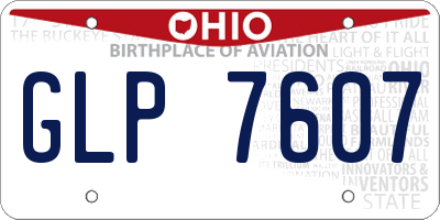 OH license plate GLP7607