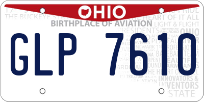 OH license plate GLP7610