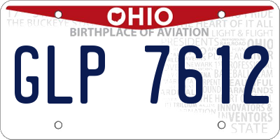 OH license plate GLP7612