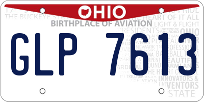 OH license plate GLP7613